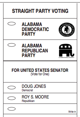 2017 general election senator sample ballot