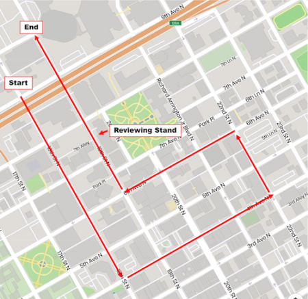 2023 Veterans Day Parade Route