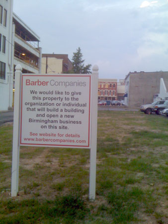 Barber Company downtown land