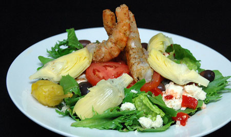 Greek Salad with Gulf Shrimp