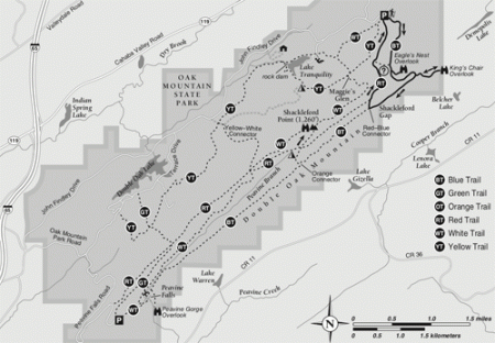King's Chair Trail map