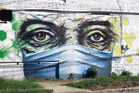 mask mural, Birmingham