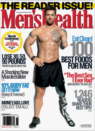 Men's Health, November 2014, Noah Galloway