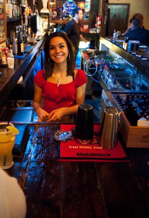 smiling bartender