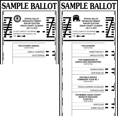 Shelby County sample ballot 2010 runoff